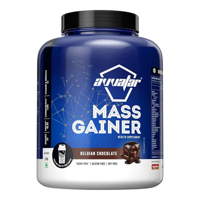 Avvatar Mass Gainer 2kg | 33 Servings | Sugar free | Gluten free | Soy free