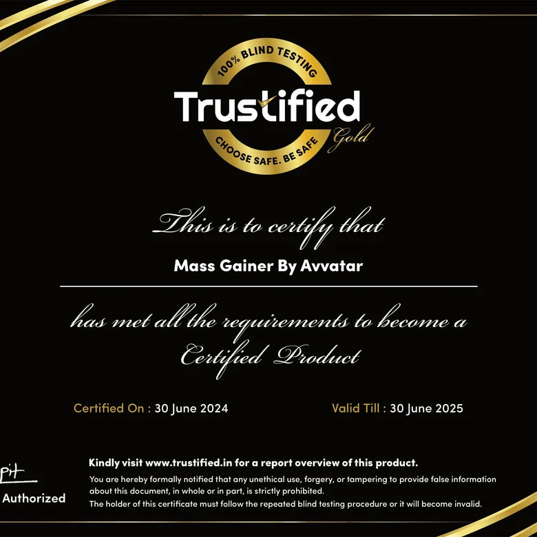 Avvatar Mass Gainer 2kg | 33 Servings | Sugar free | Gluten free | Soy free