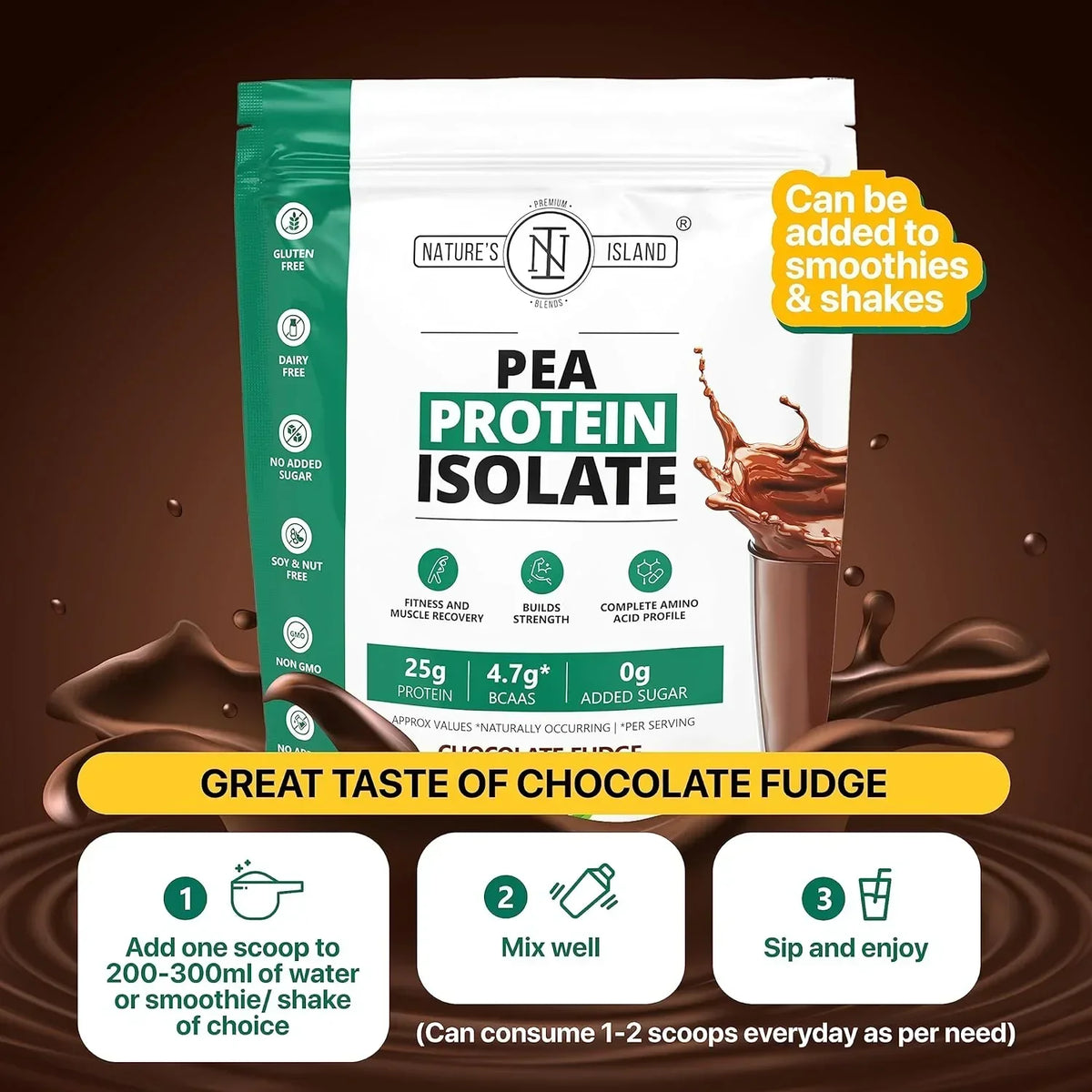 Nature's Island Plant Based Vegan Pea Protein Isolate