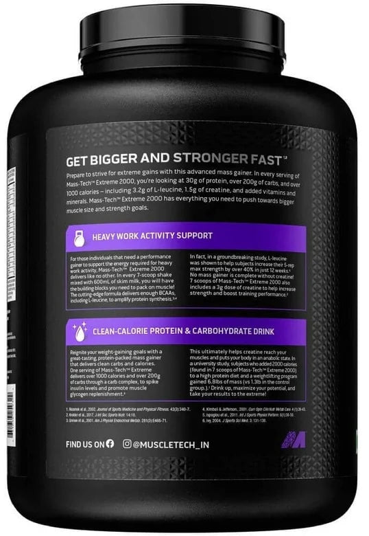 MuscleTech Mass-Tech Extreme 2000 6.6 lbs – Dietary Supplement Powder