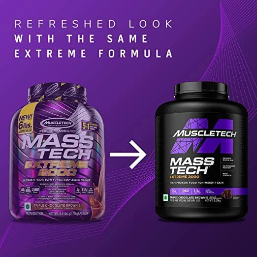 MuscleTech Mass-Tech Extreme 2000 6.6 lbs – Dietary Supplement Powder