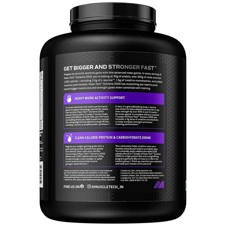 MuscleTech Mass-Tech Extreme 2000 6.6 lbs – Dietary Supplement Powder