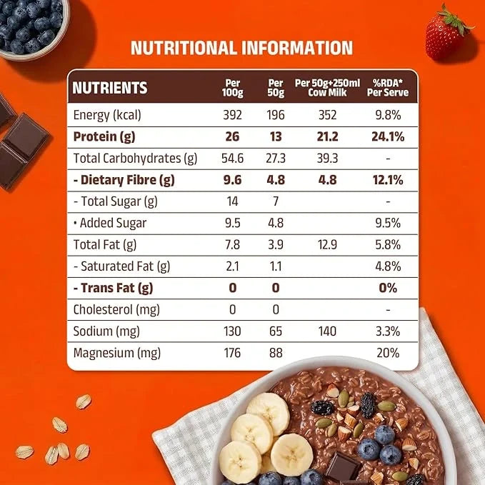 PINTOLA 26g High Protein Oats 1kg | Dark Chocolate