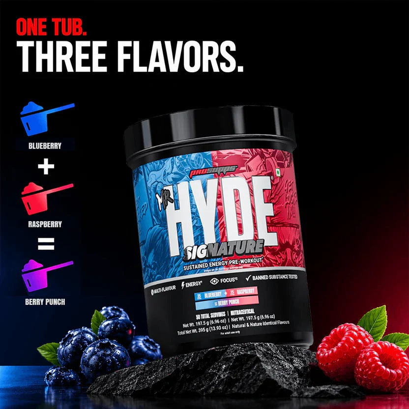 ProSupps Hyde Signature Pre Workout Dual Tub Combo | 3 Flavours in One Box