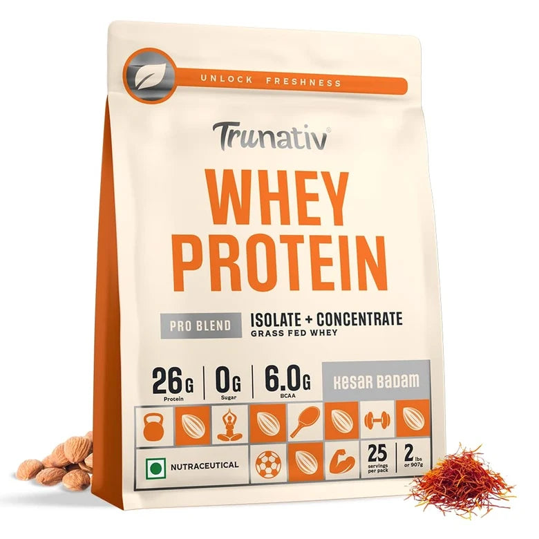 Trunativ Pro Blend Whey Protein Isolate & Concentrate| 907g | 26g Per Ser