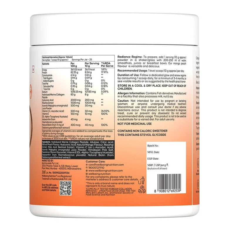 Wellbeing Nutrition Korean Beauty Marine Collagen | 250g