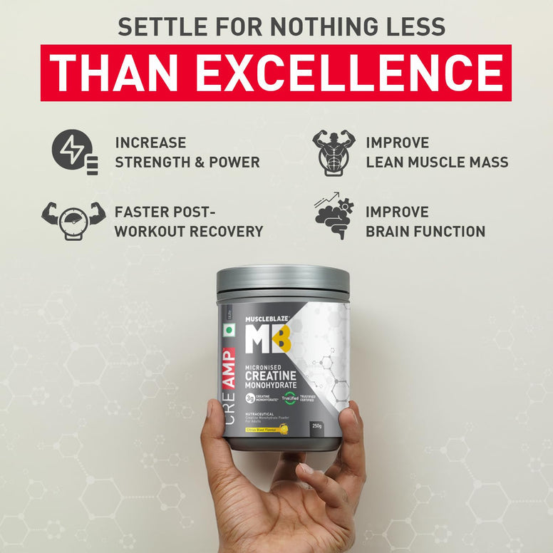 MuscleBlaze Creatine Monohydrate CreAMP | 320gm