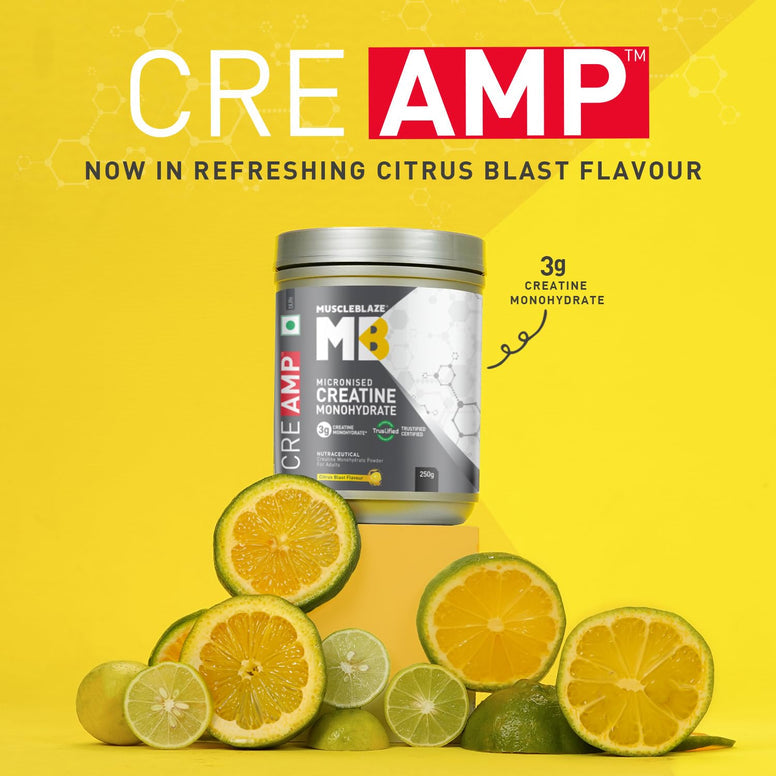 MuscleBlaze Creatine Monohydrate CreAMP | 320gm