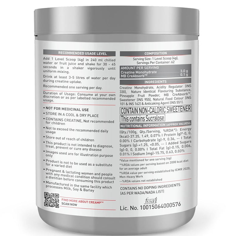 MuscleBlaze Creatine Monohydrate CreAMP | 320gm