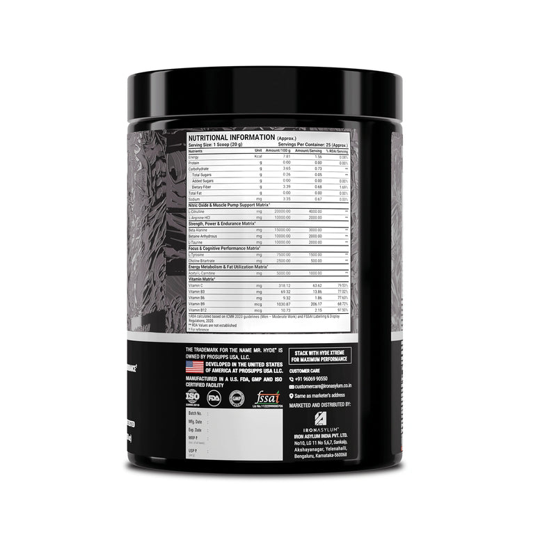ProSupps HYDE Max Pump Powder| 25 Servings