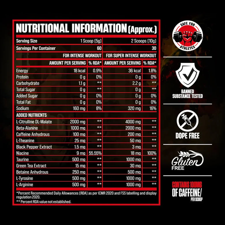 Big Muscles Nutrition Karnage Pre-Workout 60 Servings