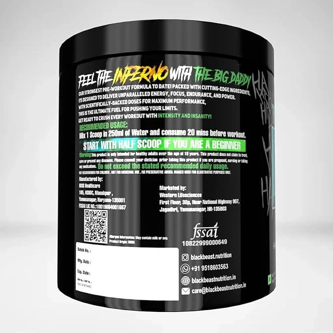 Black Beast The Big Daddy Inferno Pre workout
